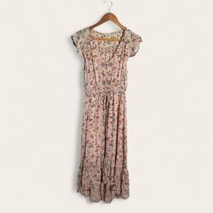 Lucky Brand Floral High-Low Maxi Dress, Size S